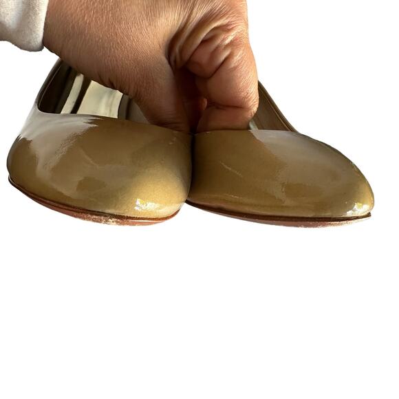 Coach Nala Patent Leather Round Toe Heel Color Cappuccino Sz 9B - Picture 9 of 11